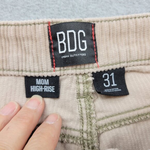 BDG Urban Outfitters Corduroy Pants Womens Size‎ 31 Tan Mom High Rise OB781164 - Picture 4 of 9